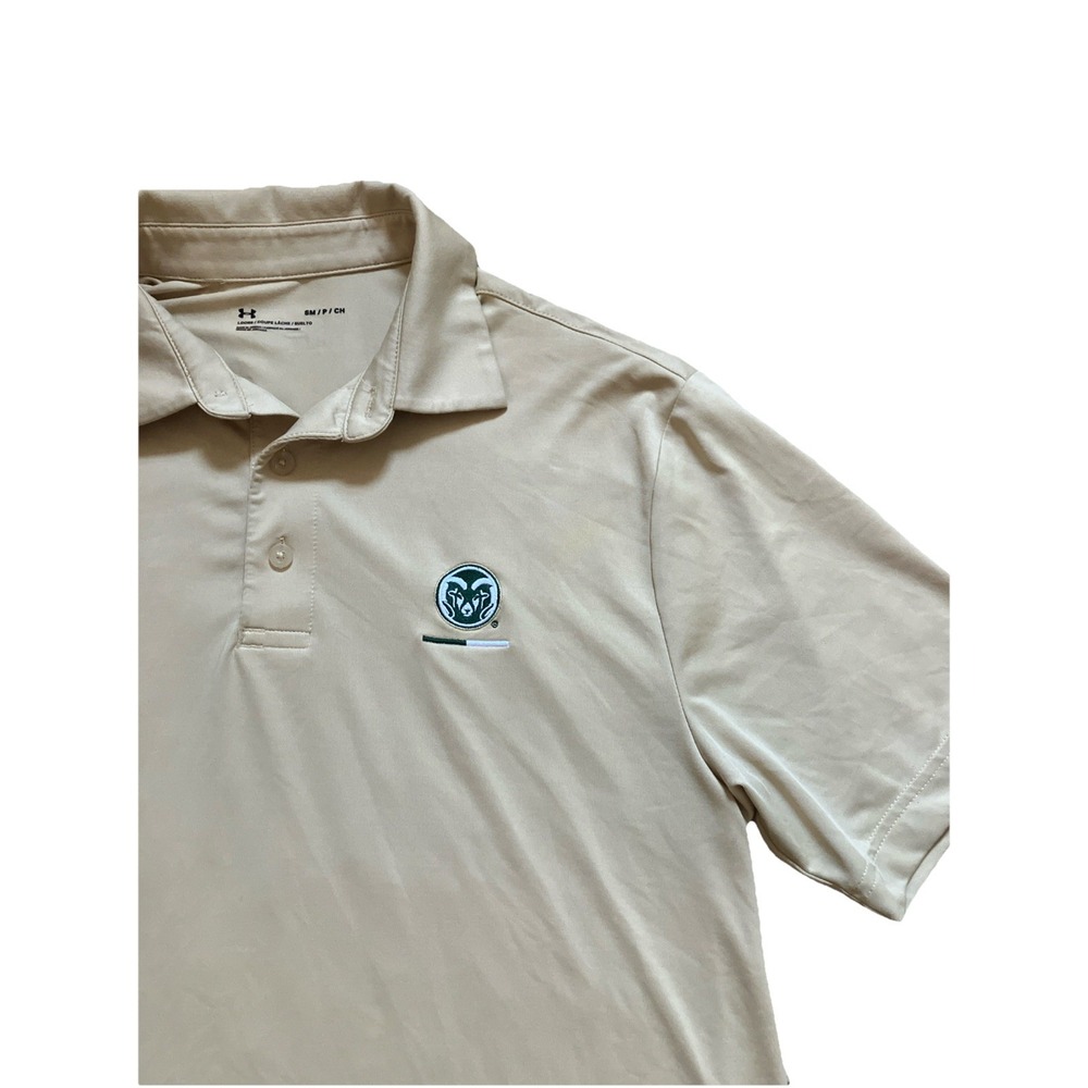 Men's Under Armour Heat Gear Polo Small‎ Colorado State Rams - Polyester  Loose